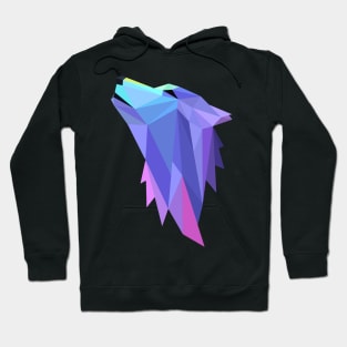 Wolf Polygon Purple Howling Beautiful Hoodie